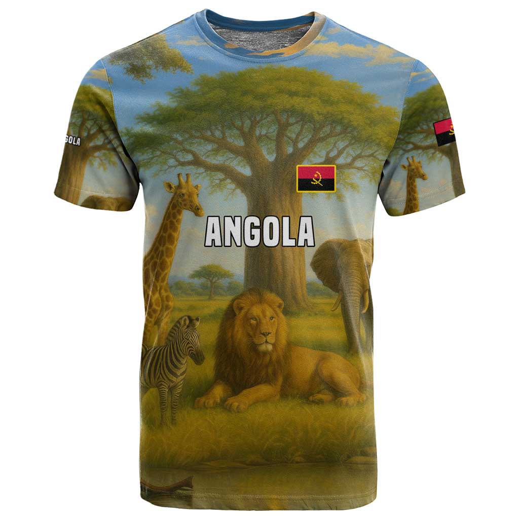 Angola T shirt Savannah Wildlife and African Animal - African Pride