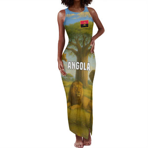 Angola Tank Maxi Dress Savannah Wildlife and African Animal - African Pride