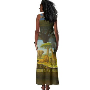 Angola Tank Maxi Dress Savannah Wildlife and African Animal - African Pride