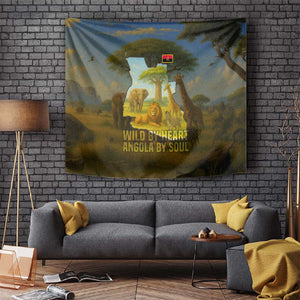Angola Tapestry Savannah Wildlife and African Animal - African Pride