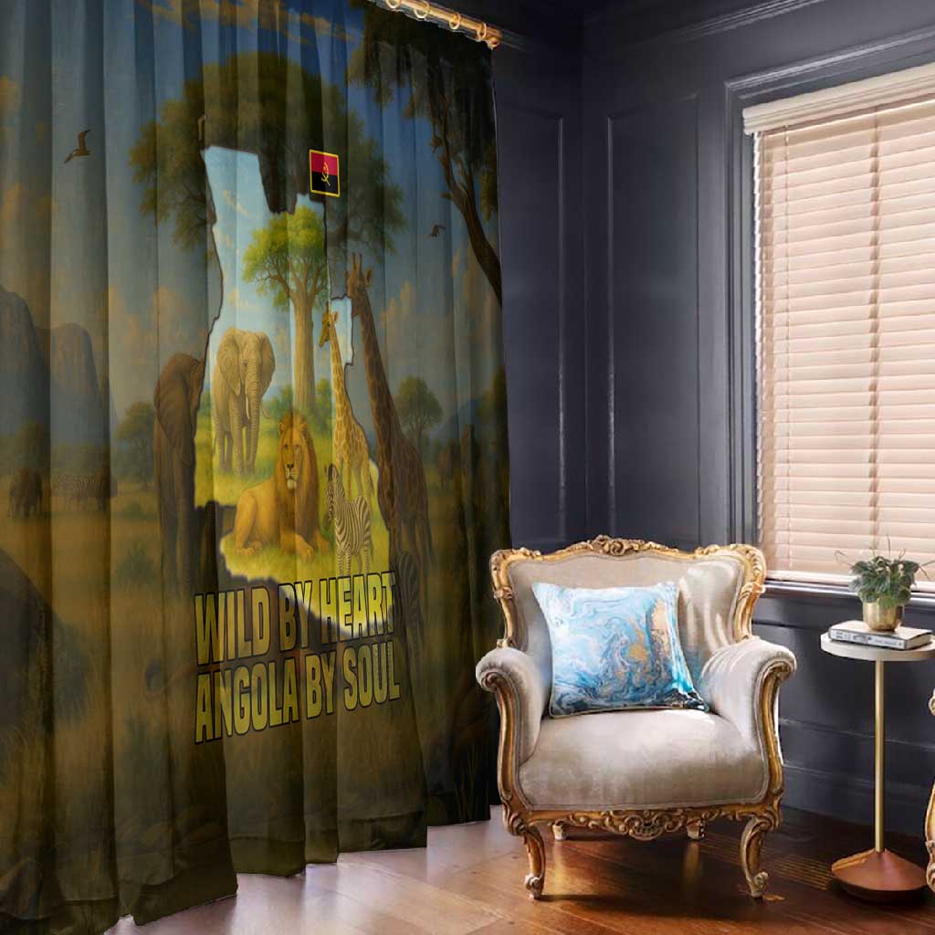 Angola Window Curtain Savannah Wildlife and African Animal - African Pride