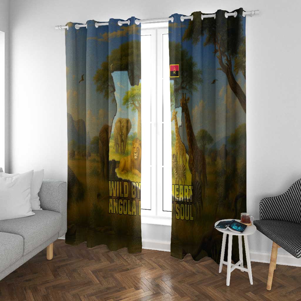 Angola Window Curtain Savannah Wildlife and African Animal - African Pride