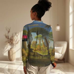 Angola Women Casual Shirt Savannah Wildlife and African Animal - African Pride