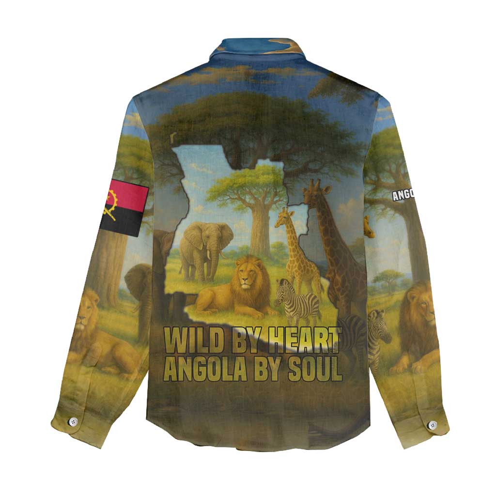 Angola Women Casual Shirt Savannah Wildlife and African Animal - African Pride