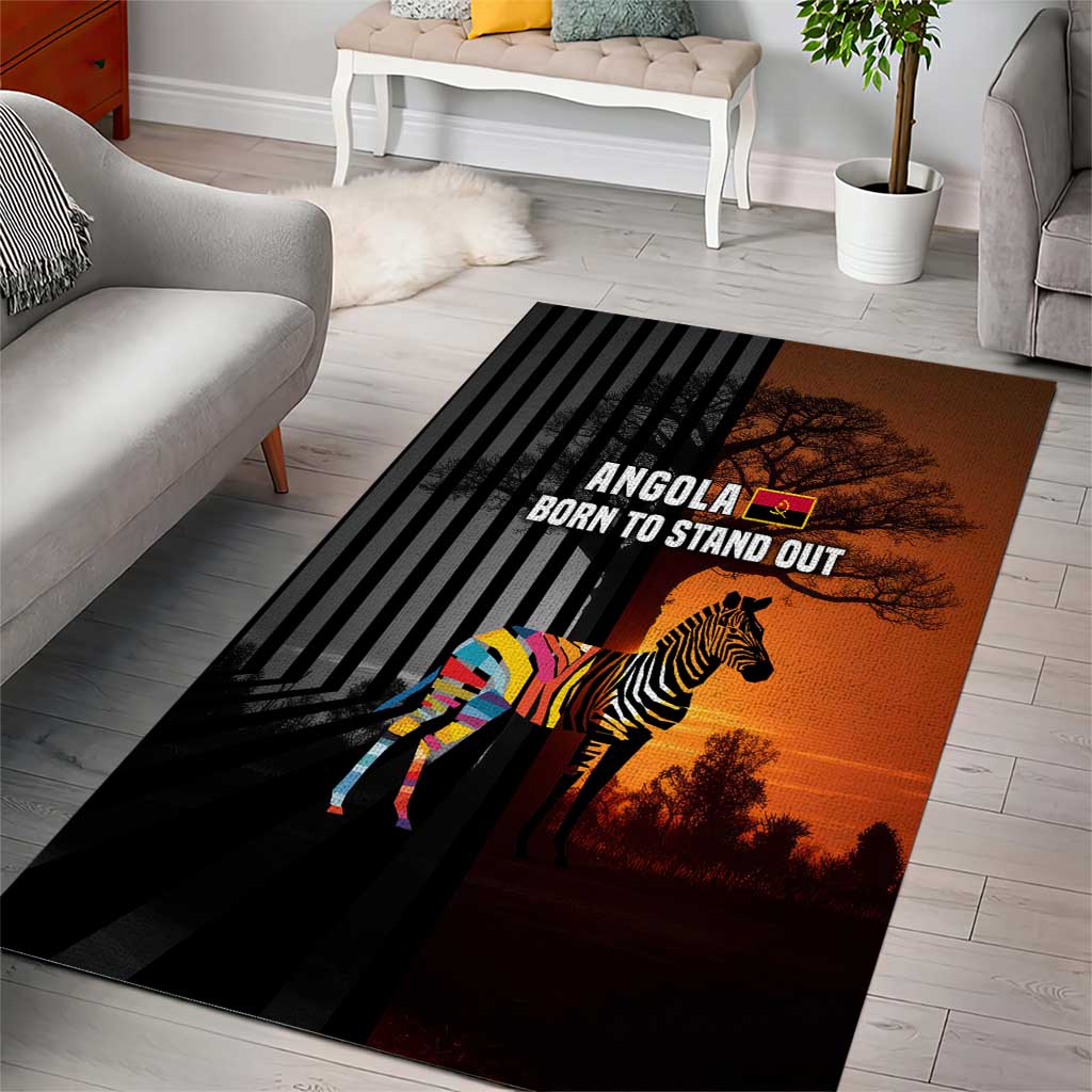 Angola Area Rug Sunset Zebra Design and African Nature - African Pride