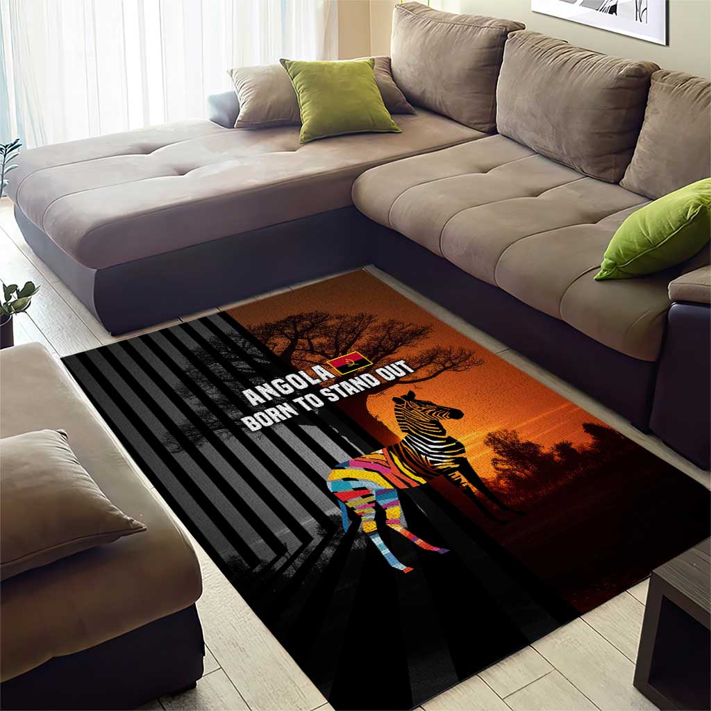 Angola Area Rug Sunset Zebra Design and African Nature - African Pride
