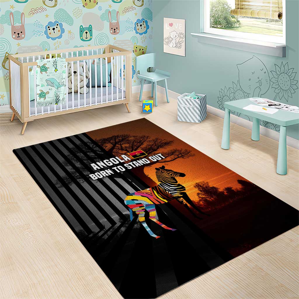 Angola Area Rug Sunset Zebra Design and African Nature - African Pride