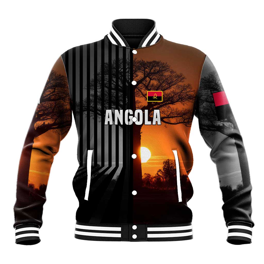 Angola Baseball Jacket Sunset Zebra Design and African Nature - African Pride