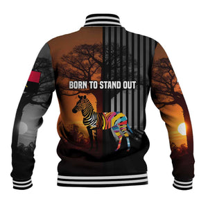 Angola Baseball Jacket Sunset Zebra Design and African Nature - African Pride
