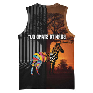 Angola Basketball Jersey Sunset Zebra Design and African Nature - African Pride