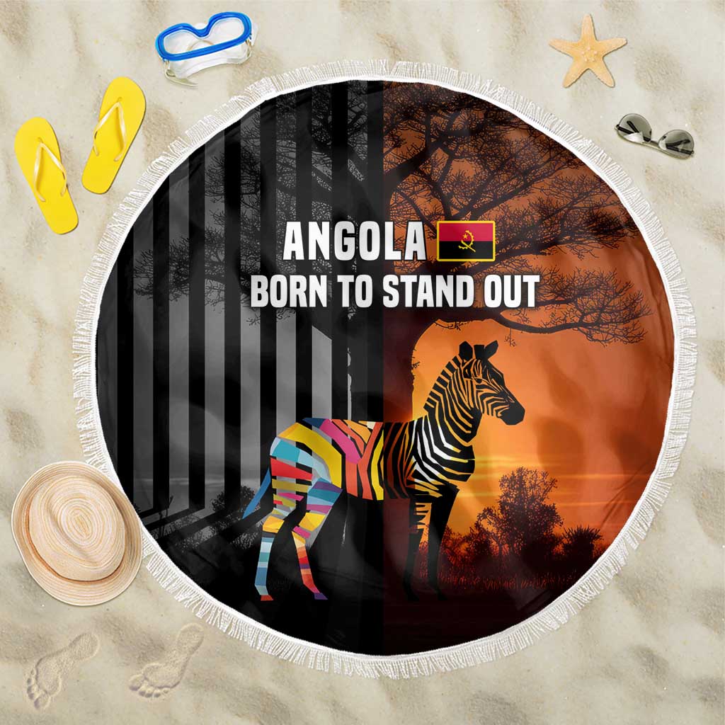 Angola Beach Blanket Sunset Zebra Design and African Nature - African Pride