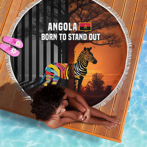 Angola Beach Blanket Sunset Zebra Design and African Nature - African Pride