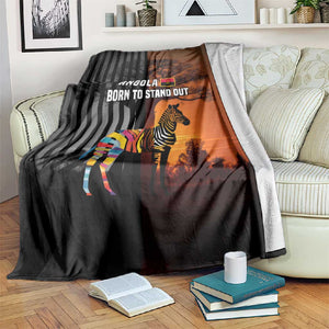 Angola Blanket Sunset Zebra Design and African Nature - African Pride