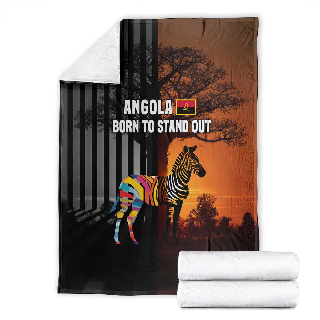 Angola Blanket Sunset Zebra Design and African Nature - African Pride