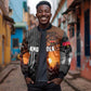 Angola Bomber Jacket Sunset Zebra Design and African Nature - African Pride