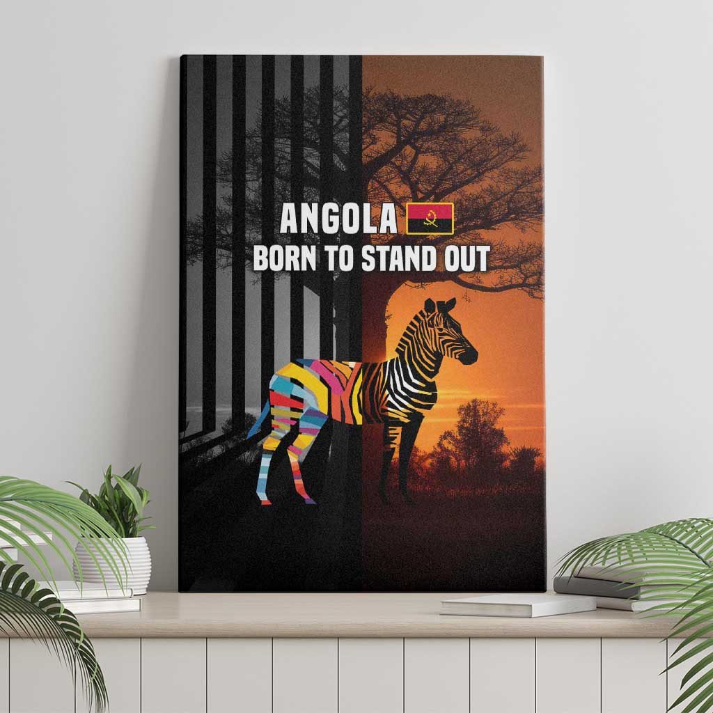Angola Canvas Wall Art Sunset Zebra Design and African Nature - African Pride