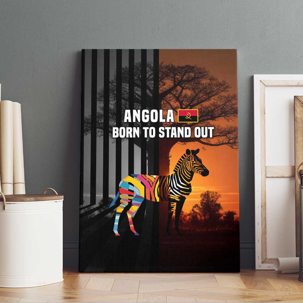 Angola Canvas Wall Art Sunset Zebra Design and African Nature - African Pride