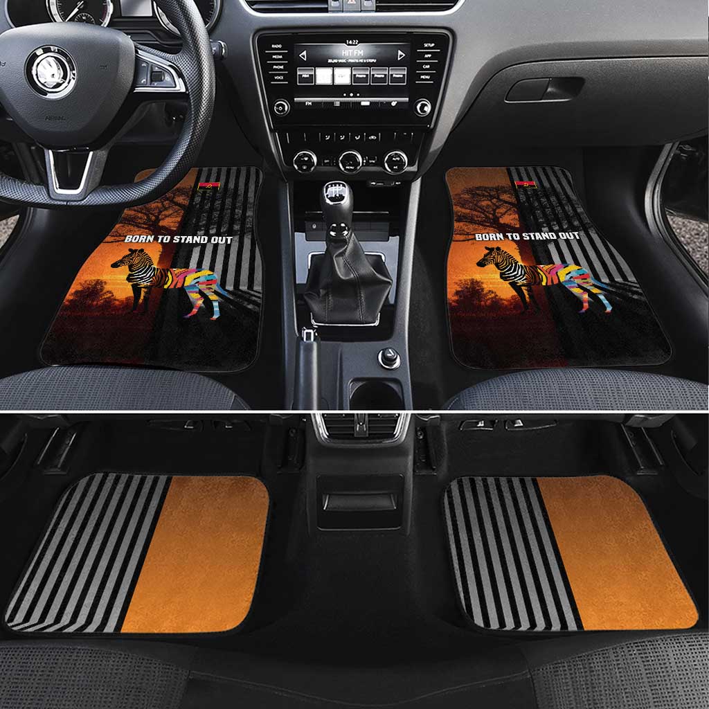 Angola Car Mats Sunset Zebra Design and African Nature - African Pride