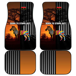 Angola Car Mats Sunset Zebra Design and African Nature - African Pride