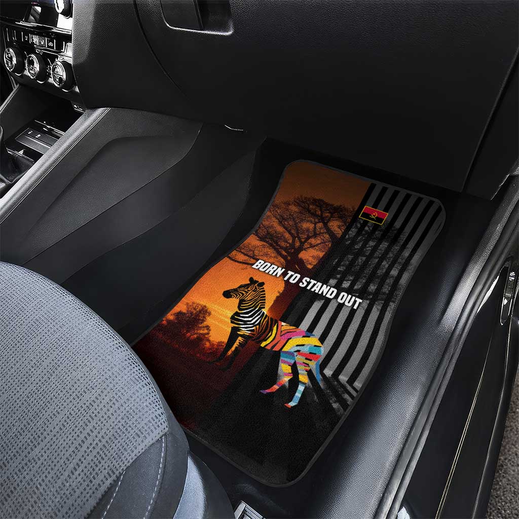 Angola Car Mats Sunset Zebra Design and African Nature - African Pride