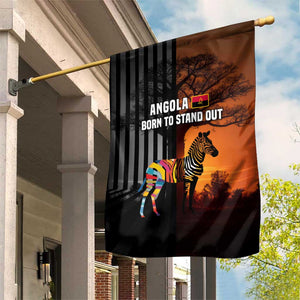 Angola Garden Flag Sunset Zebra Design and African Nature - African Pride