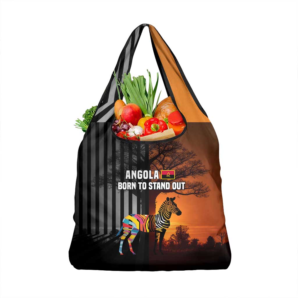 Angola Grocery Bag Sunset Zebra Design and African Nature - African Pride