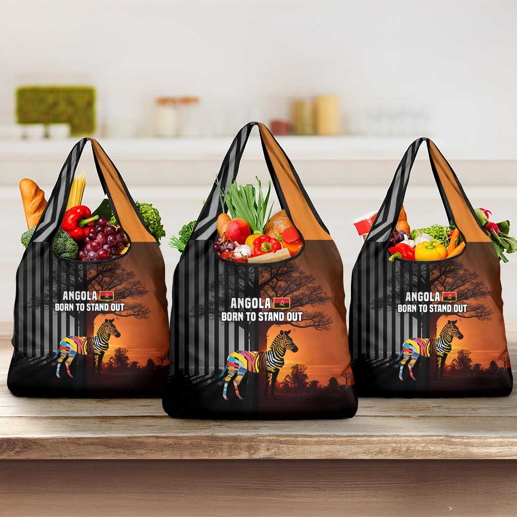 Angola Grocery Bag Sunset Zebra Design and African Nature - African Pride
