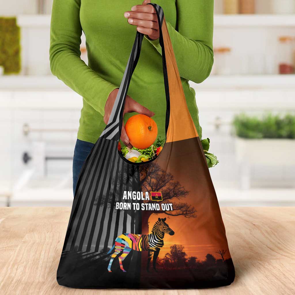 Angola Grocery Bag Sunset Zebra Design and African Nature - African Pride