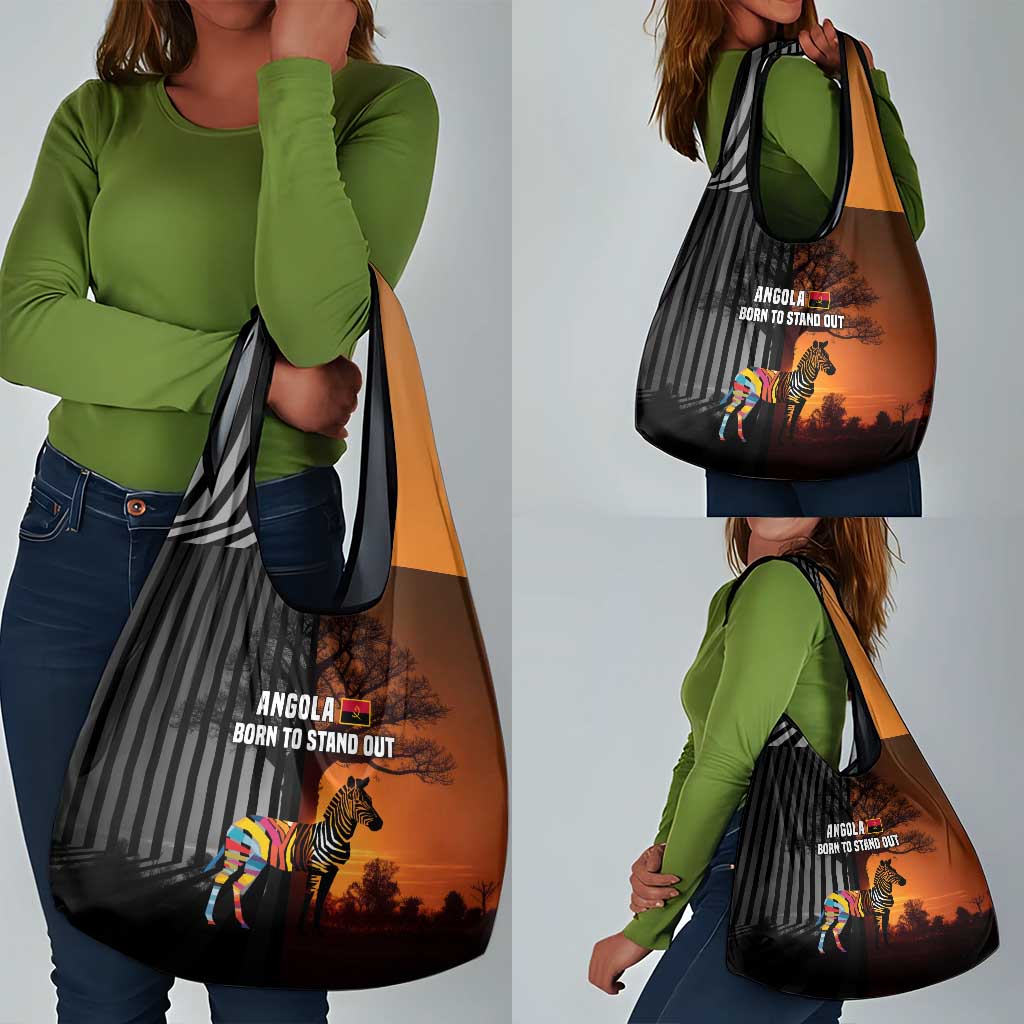 Angola Grocery Bag Sunset Zebra Design and African Nature - African Pride