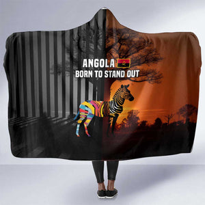 Angola Hooded Blanket Sunset Zebra Design and African Nature - African Pride