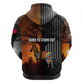Angola Hoodie Sunset Zebra Design and African Nature - African Pride