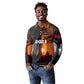 Angola Long Sleeve Polo Shirt Sunset Zebra Design and African Nature - African Pride