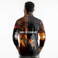 Angola Long Sleeve Polo Shirt Sunset Zebra Design and African Nature - African Pride