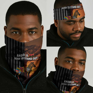 Angola Neck Gaiter Sunset Zebra Design and African Nature - African Pride