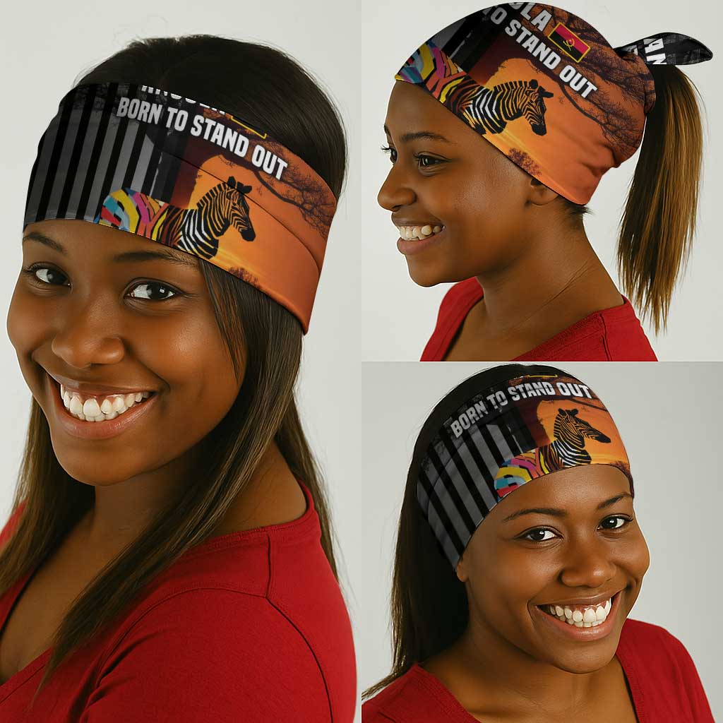 Angola Neck Gaiter Sunset Zebra Design and African Nature - African Pride