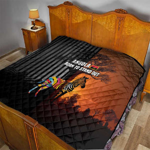 Angola Quilt Sunset Zebra Design and African Nature - African Pride