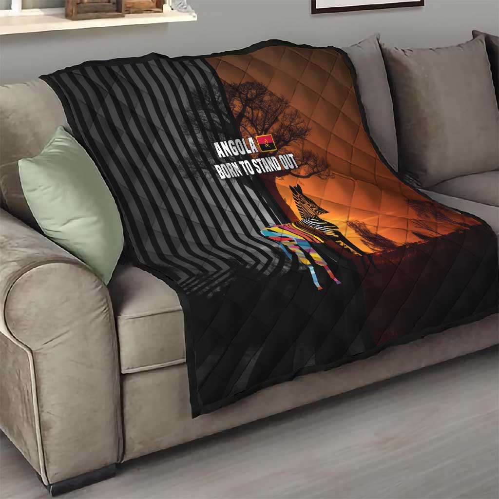 Angola Quilt Sunset Zebra Design and African Nature - African Pride