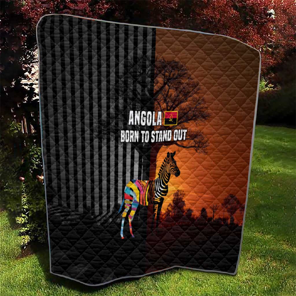 Angola Quilt Sunset Zebra Design and African Nature - African Pride