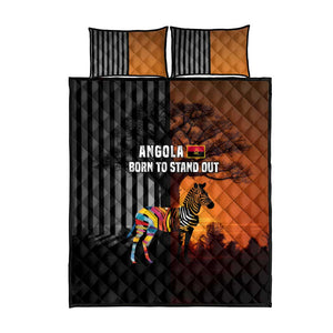 Angola Quilt Bed Set Sunset Zebra Design and African Nature - African Pride