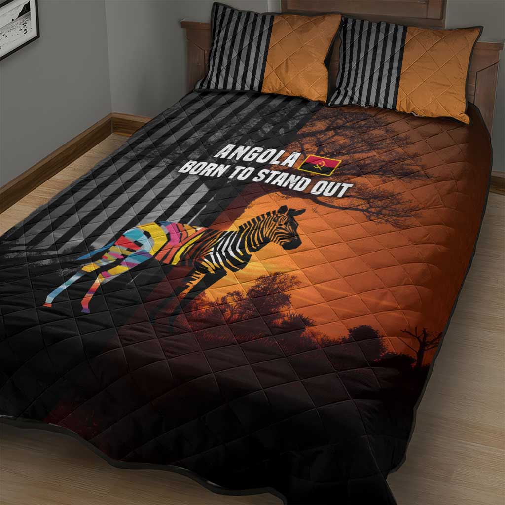 Angola Quilt Bed Set Sunset Zebra Design and African Nature - African Pride
