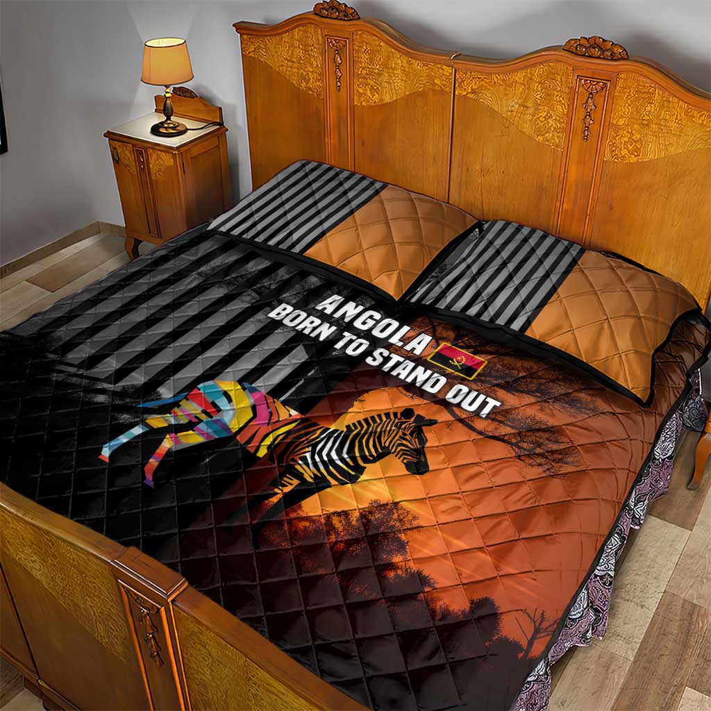Angola Quilt Bed Set Sunset Zebra Design and African Nature - African Pride