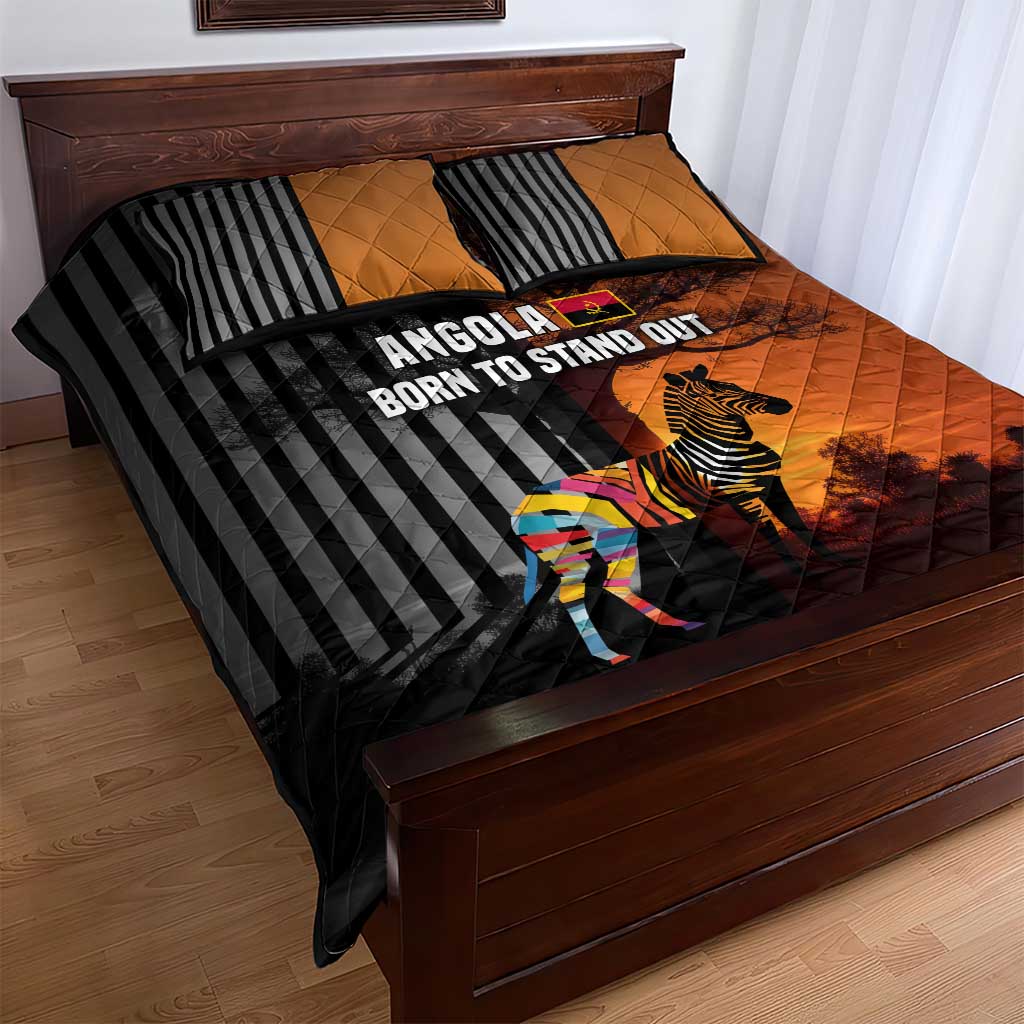 Angola Quilt Bed Set Sunset Zebra Design and African Nature - African Pride