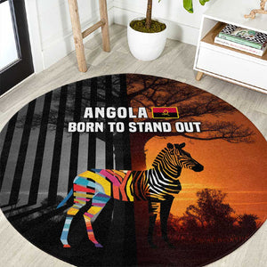 Angola Round Carpet Sunset Zebra Design and African Nature - African Pride
