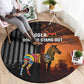 Angola Round Carpet Sunset Zebra Design and African Nature - African Pride