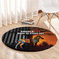 Angola Round Carpet Sunset Zebra Design and African Nature - African Pride