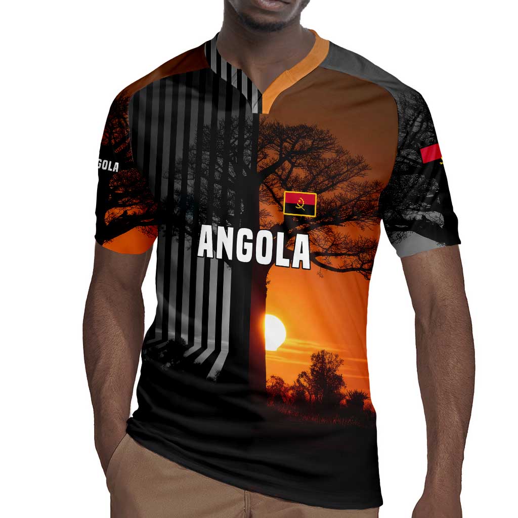Angola Rugby Jersey Sunset Zebra Design and African Nature - African Pride