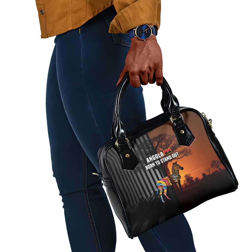 Angola Shoulder Handbag Sunset Zebra Design and African Nature - African Pride