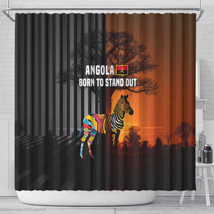 Angola Shower Curtain Sunset Zebra Design and African Nature - African Pride