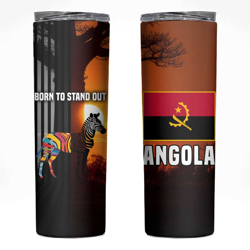 Angola Skinny Tumbler Sunset Zebra Design and African Nature - African Pride