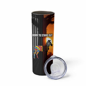 Angola Skinny Tumbler Sunset Zebra Design and African Nature - African Pride